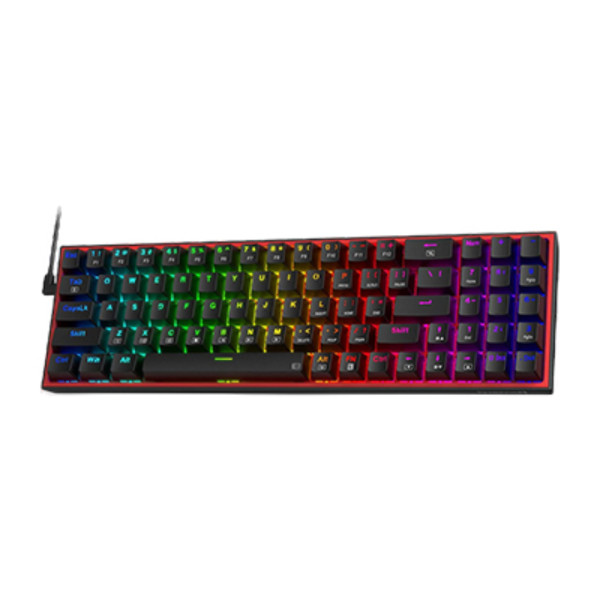 REDRAGON K628 POLLUX 75% RGB (RED SWITCH) BLACK WIRED GAMING KEYBOARD