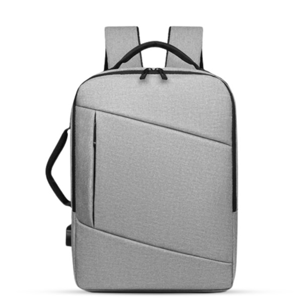 Nylon Multifunctional Laptop Backpack - Gray - LB-22