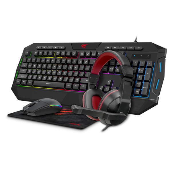 Havit KB501CM 4in1 RGB Gaming Combo (Mouse & Keyboard & Headphone & Mouse Pad)