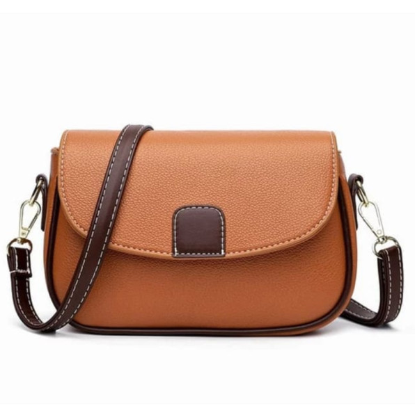 PU Leather Handbags Women Fashion Crossbody Bags(Orange)