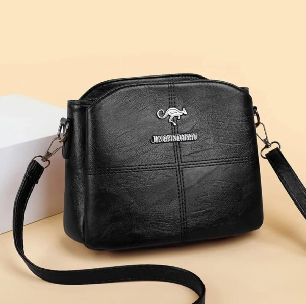 3 Layers Luxury Messenger Crossbody Bags black