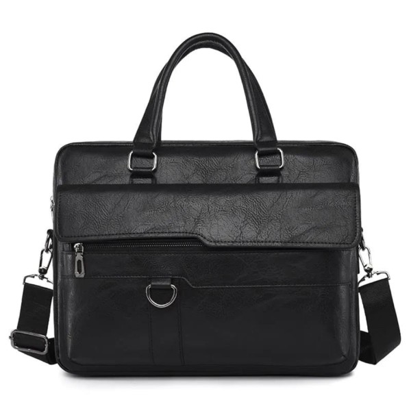 Amsburg Laptop Leather Bag(Black color)