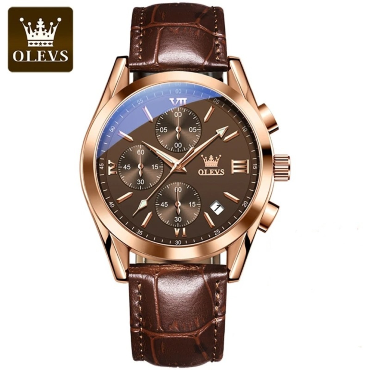 Olevs 2872 Fashionable Analog leather Men's Watch