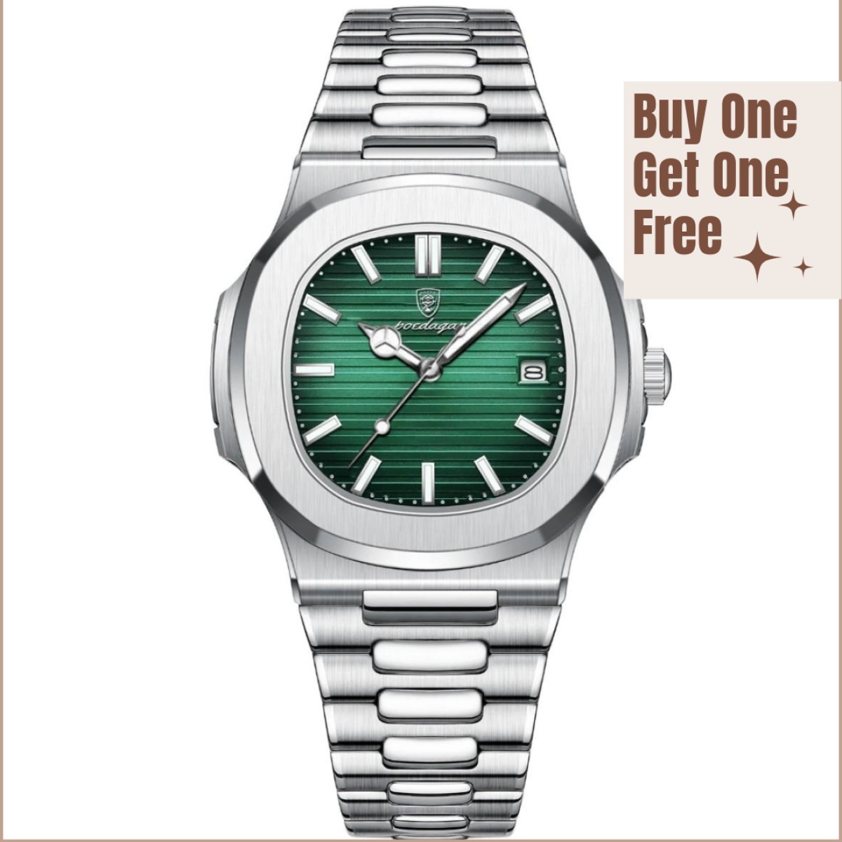 Buy 1 Poedagar 613 new stylish water resistance watch Get 1 Free