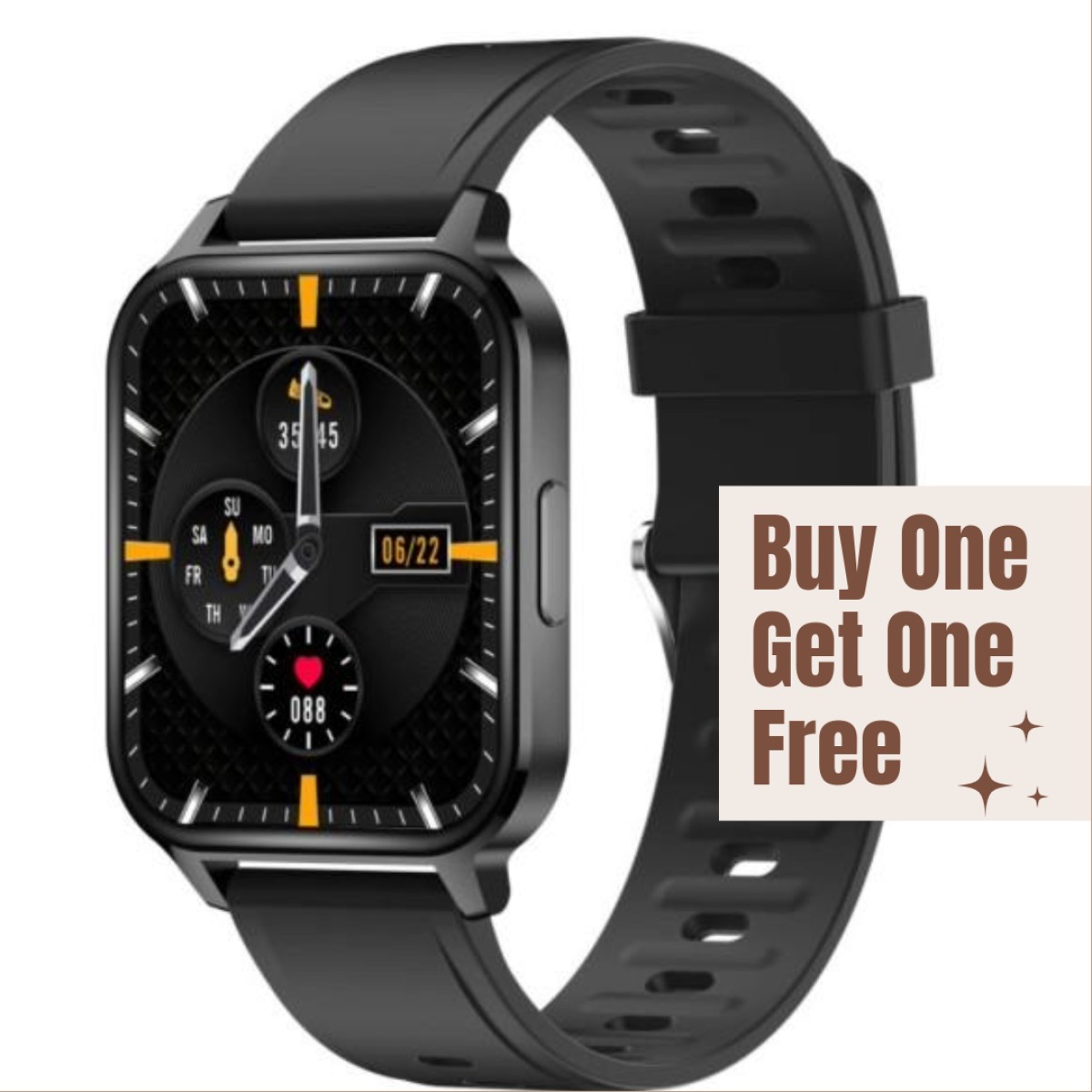 Buy this Q18 Smart Watch Full Touch Fitness Tracker Blood Pressure Clock Watch & Get 1 Free