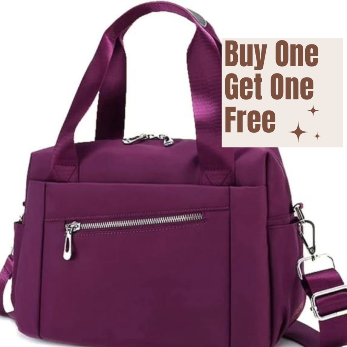 Buy 1 Luxury Bag Waterproof Nylon Shoulder Ladies Travel Crossbody & Get 1 Free