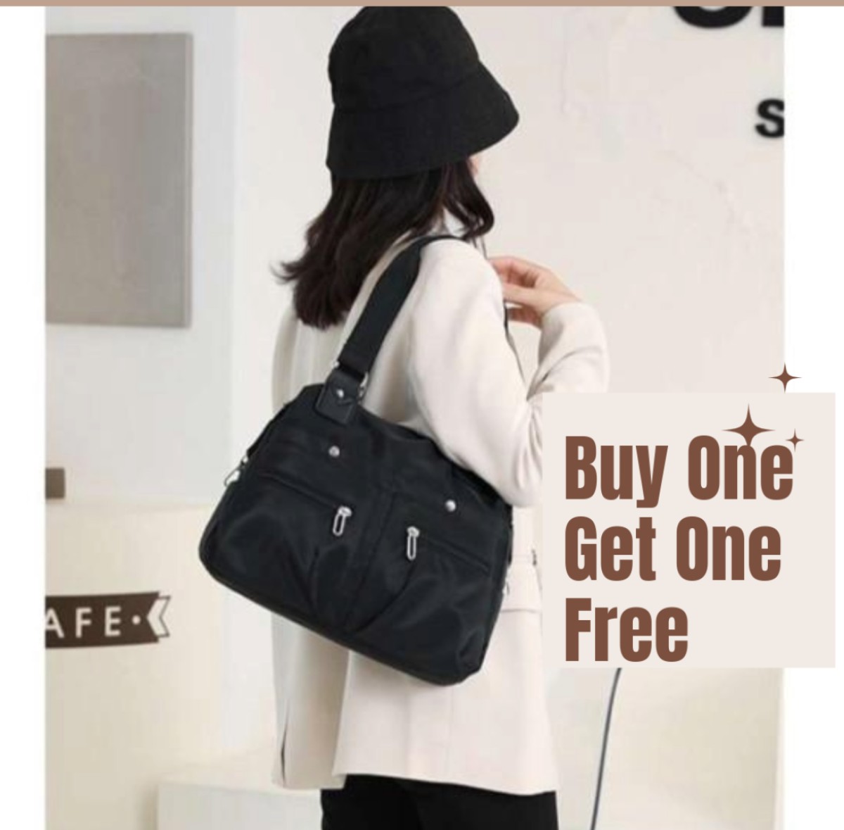 Buy 1 Women's Handbag Solid & Get 1 free