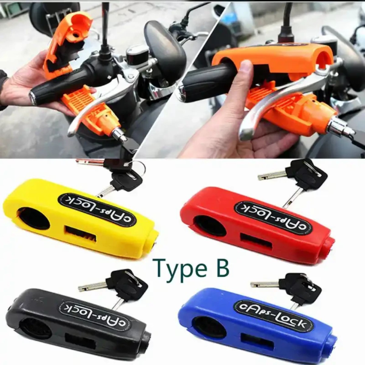 Motorcycle Handlebar Throttle Grip Lock Anti-theft Security