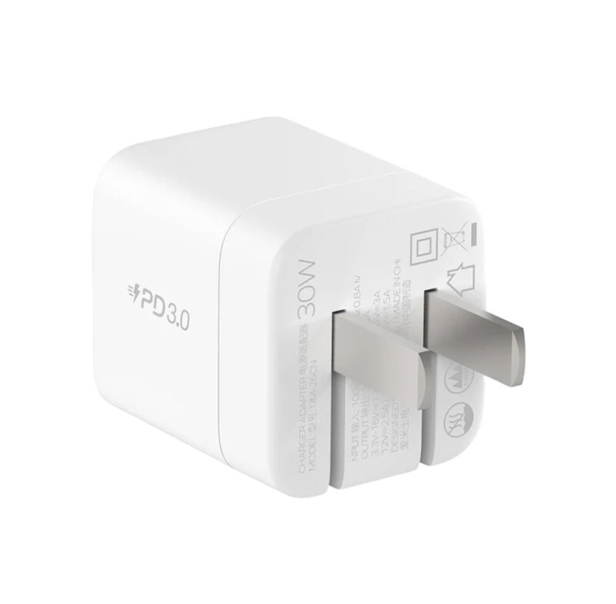 Momax PD 30W USB-C Fast Charging Folding GaN Adapter (UM26CN)