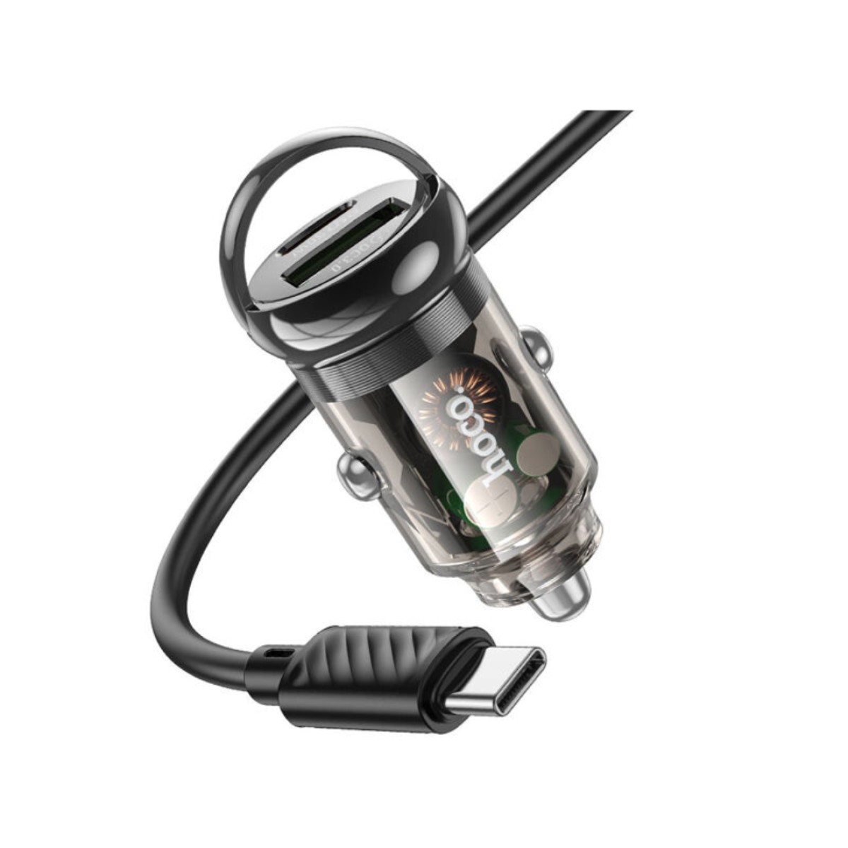 Hoco 30W Car Charger with Type-C Cable (Z53A)