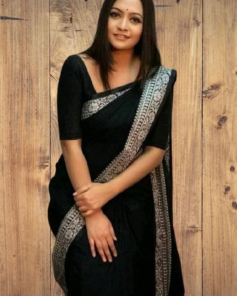 Cotton Saree (Black)