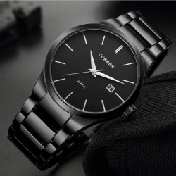 Curren Black Stainless Steel Watch