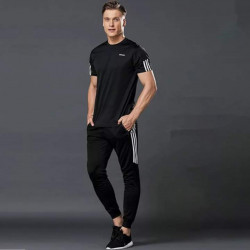 Black jersey trouser combo