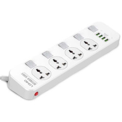 LDNIO 2500W Defender Series 4 Power Socket 4 USB Power Strip