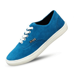 Kites Corduroy Fabric Light Casual Canvas Shoe For Men - Sky Blue - SK1045