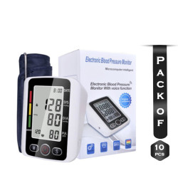 Pack of 10pcs Automatic Digital Blood Pressure Monitor - White