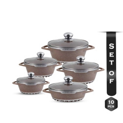 Set of 10 Pcs Jio Granite Casserole Cookware