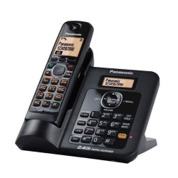 Panasonic KX-TG3811SX Single Line Digital Cordless Telephone- 1.8-inch - Black