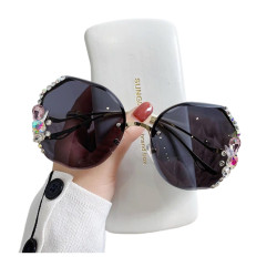 Sparkling Crystal UV Protection Rhinestone Sunglasses For Women - EL-06