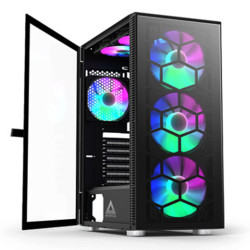 Montech X3 Glass ATX Mid Tower High Airflow PC Gaming Case - Black