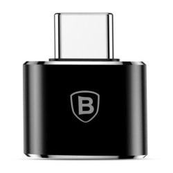 Baseus Mini USB Female To Type-C Male OTG Adapter Converter - Black