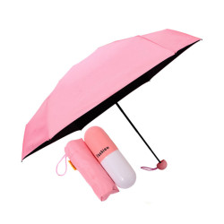 Taffeta Capsule Umbrella For Women - Pink