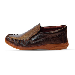 Reno Casual Leather Shoe for Men - Dark Chocolate - RC9019