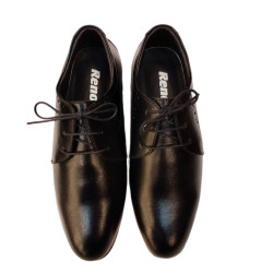 Reno Leather Formal Shoe For Men - Black - RF2018