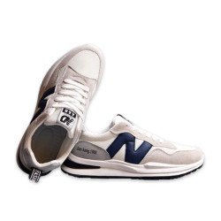 New Balance Leather Mesh Sneaker For Men - Off White