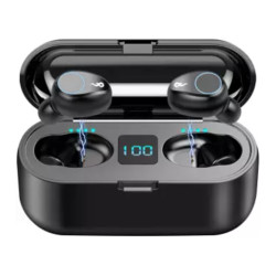 Wiresto F9 Bluetooth Earphone TWS Wireless Earphone - Black