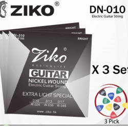 Ziko DN-010 light Nickel Wound Bright Rich Tone 3pack/set