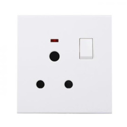 Walton TRUST SERIES - WT3PRSW (White)  3 Pin Round Socket with Switch