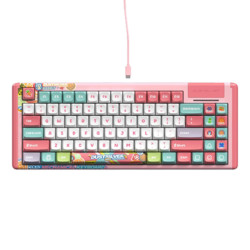 DUSTSILVER K84 KAWAII BUNNY WIRED MECHANICAL KEYBOARD