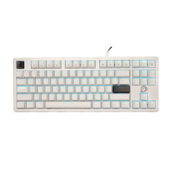 DAREU EK87 V2 WIRED BROWN SWITCH RAINBOW WHITE KEYBOARD