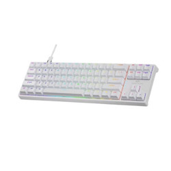 DARK ALIEN K710 HOT SWAPPABLE DETACHABLE WIRED KEYBOARD WHITE