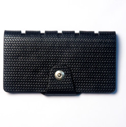 Leather Long Wallet For Men - Black - ML-E86