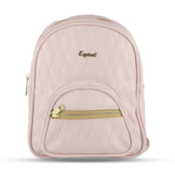 Espiral Artificial Leather Backpack For Women - Light Pink - LightPinkLBCD05