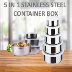 5 Pcs Multifunctional Stainless Steel Protect Fresh Box - Price in Bangladesh