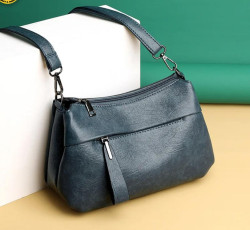 Crossbody bag atipasial leather ( blue color )