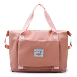 3 In 1 Large Capacity Foldable Travel Bag pink color