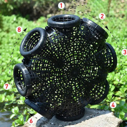 Black Fish Net Cage 1pc