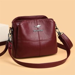 3 Layers Luxury Messenger Crossbody Bags ( maroon colour )