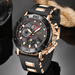 LIGE Luxury Mens Watches Original Case Large Dial Watch