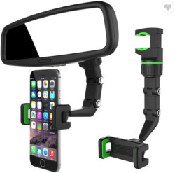 360 Degrees Multifunctional Rearview Mirror Phone Holder