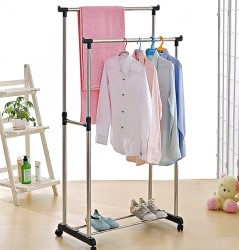 Double pole cloth rack-2513