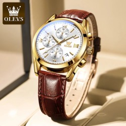 Olevs 2872 Fashionable Analog leather Men's Watch