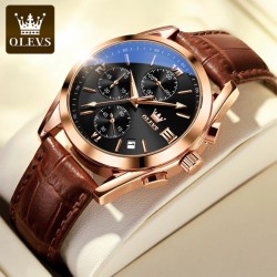 Olevs 2872 Fashionable Analog leather Men's Watch