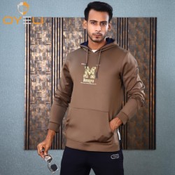 Men's Hoodie-Pastel Brown