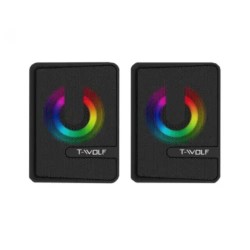 T-Wolf S3 Portable Wired RGB Gaming Speaker