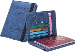 Business Leather Passport Covers Holder Wallet Case